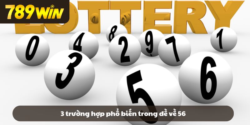 3 trường hợp phổ biến trong đề về 56